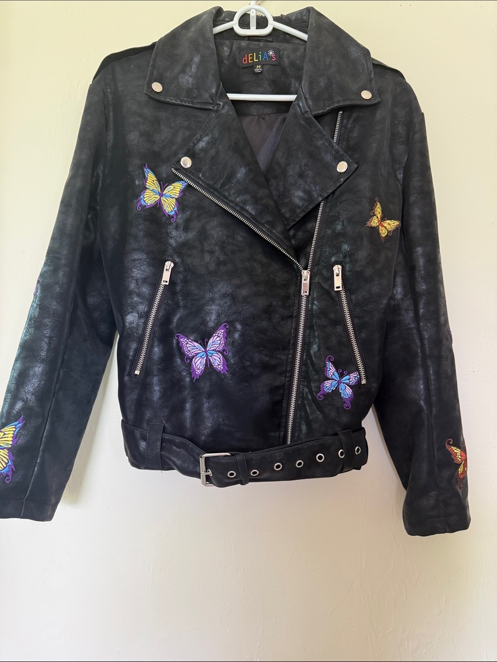 dELiA*s x Doll’s Kill Black Faux Leather Moto Jacket